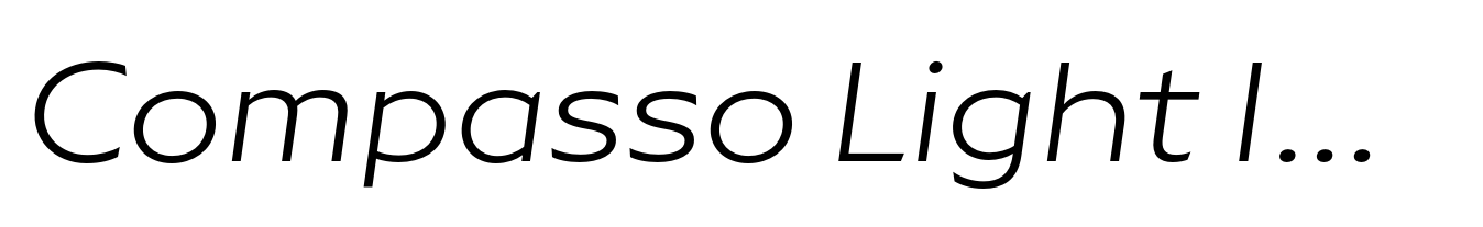 Compasso Light Italic Extended